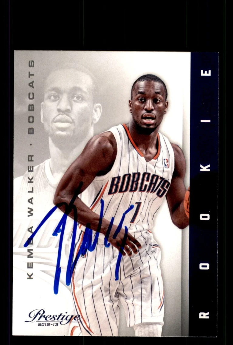 Signed Basketball Card Auto Kemba Walker 2012-13 Panini Prestige #156 Bobcats