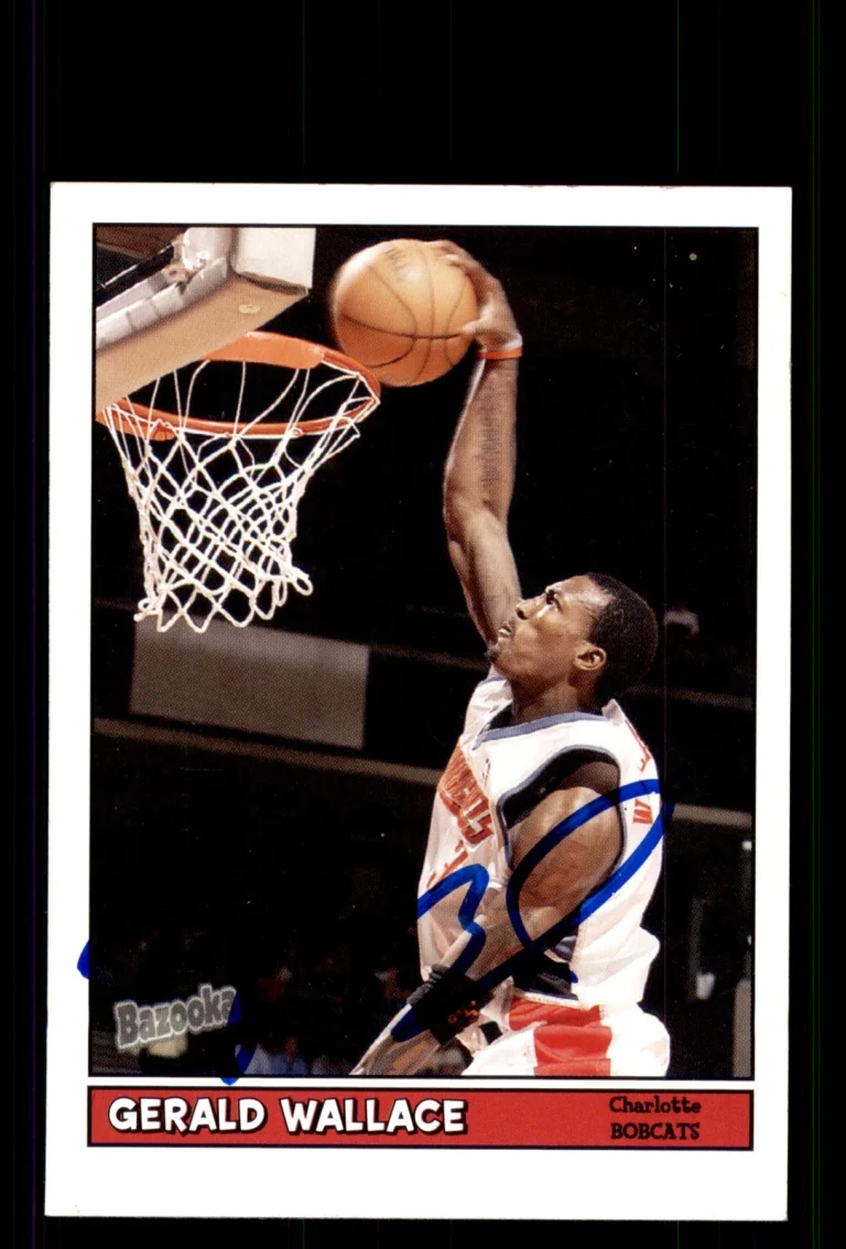 Signed Basketball Card Auto Gerald Wallace 2005-06 Bazooka #49 Charlotte Bobcats