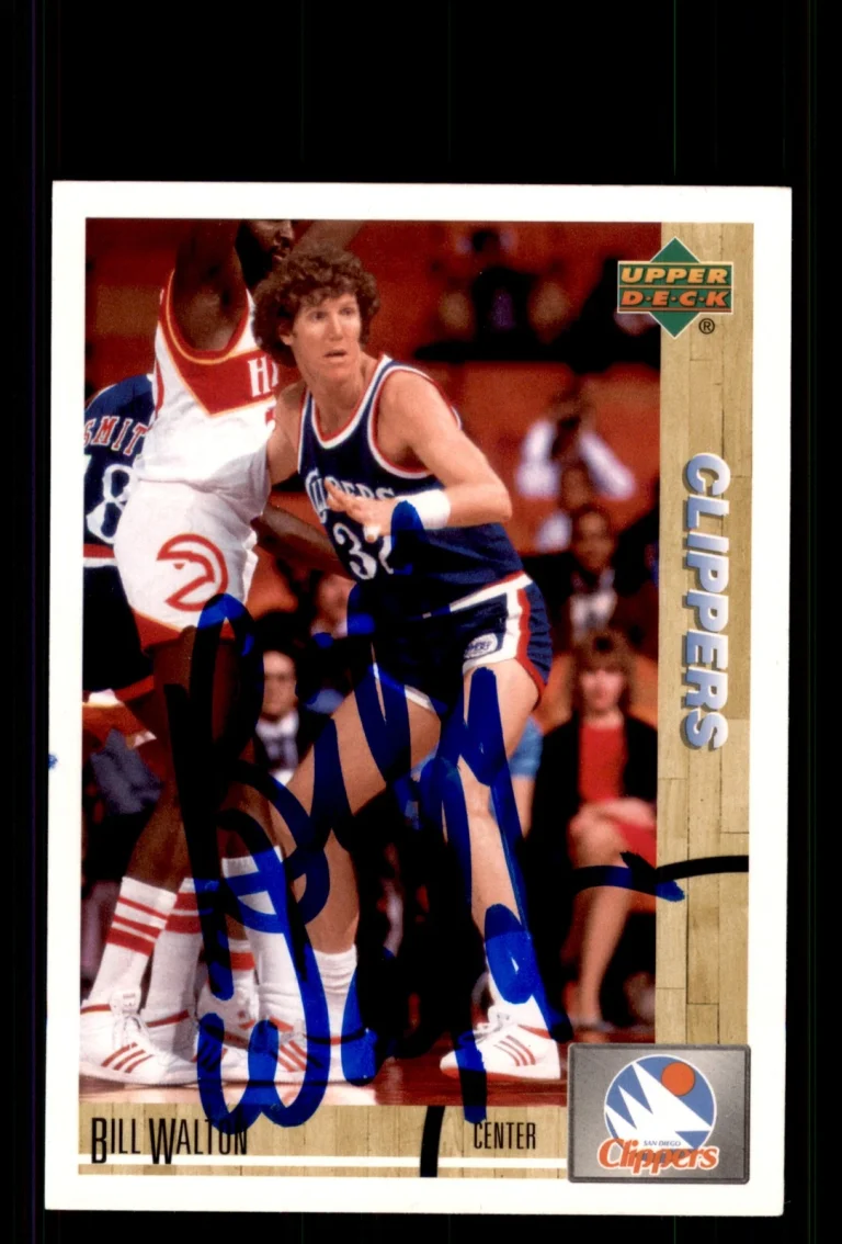 Signed Basketball Card Auto Bill Walton 2008-09 Upper Deck Lineage #7 Clippers