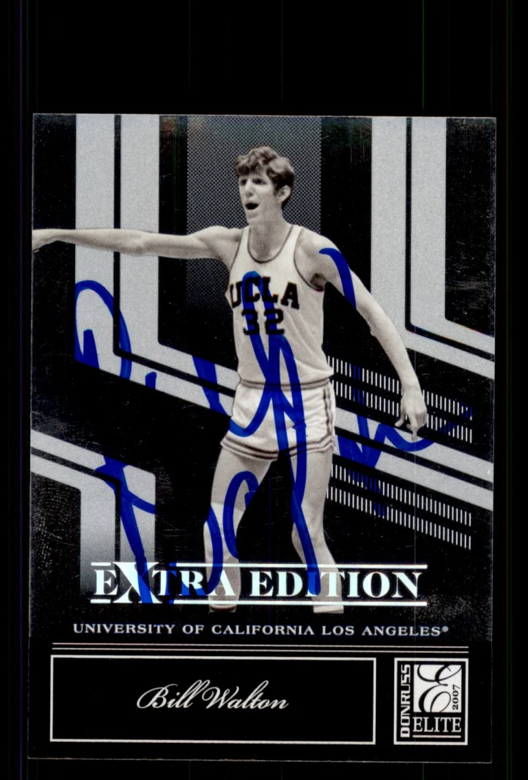 Signed Basketball Card Auto Bill Walton 2007 Donruss Elite Extra Edition #85