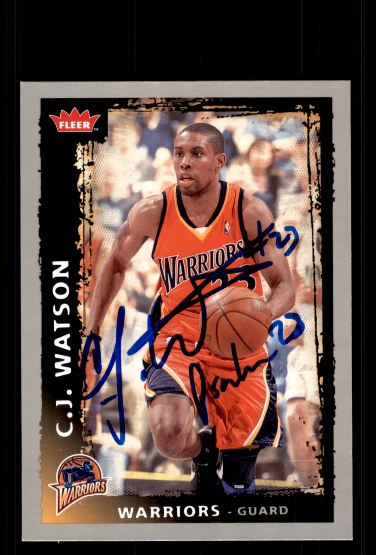 Signed Basketball Card Auto C.J. Watson 2008-09 Fleer #162 Golden State Warriors