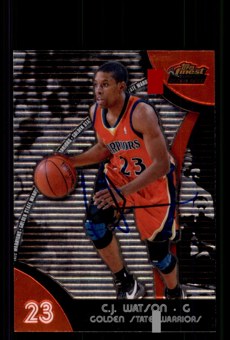 Signed Basketball Card Auto C.J. Watson 2007-08 Finest #90 Golden State Warriors