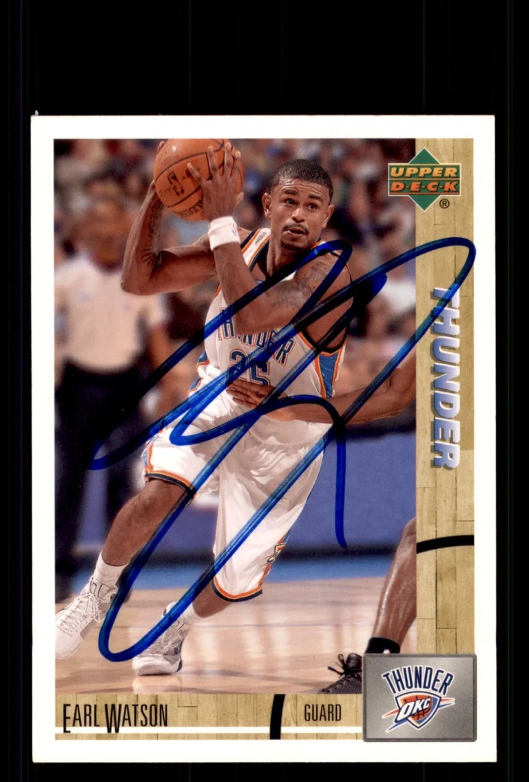 Signed Basketball Card Auto Earl Watson 2008-09 Upper Deck Lineage #73 Thunder