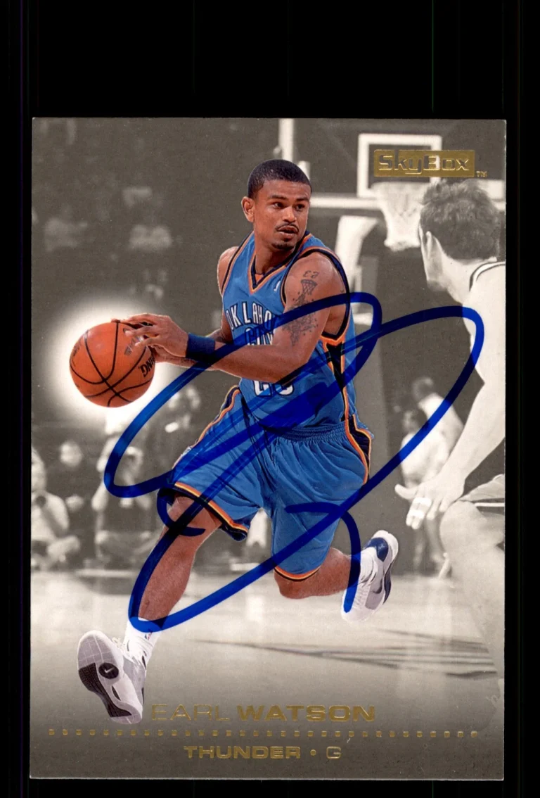 Signed Basketball Card Auto Earl Watson 2008-09 SkyBox #151 Thunder