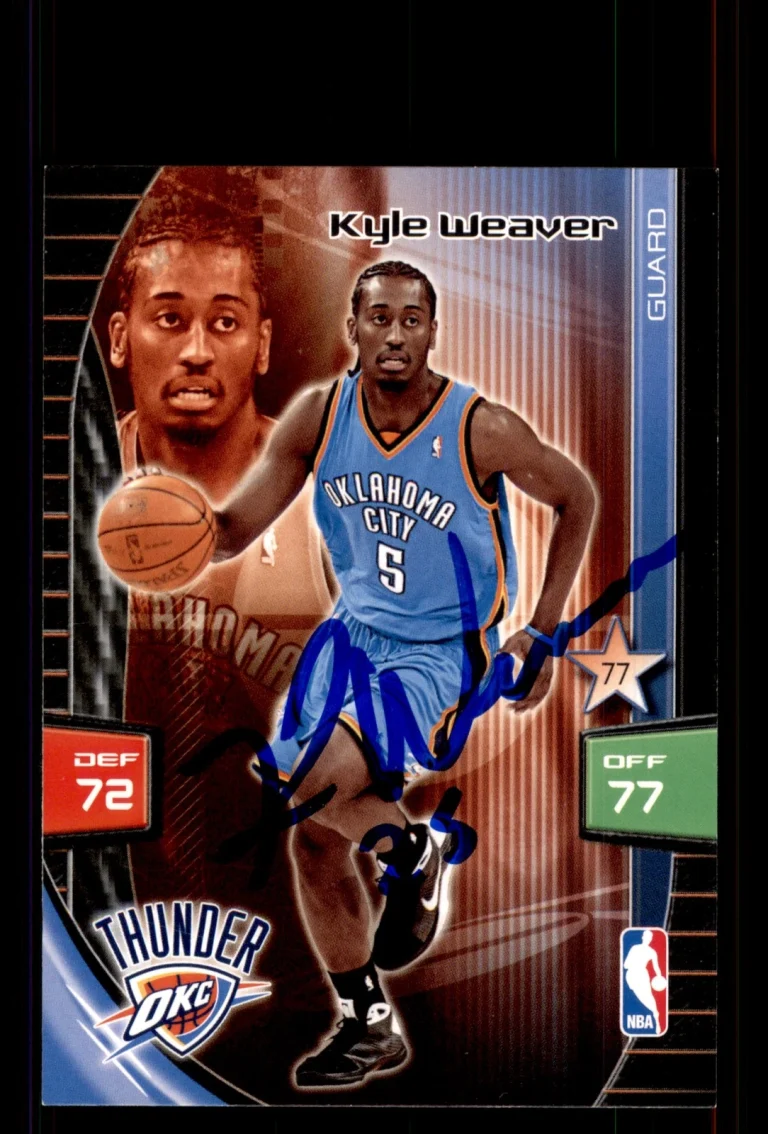 Signed Basketball Card Auto Kyle Weaver 2009-10 Panini Adrenalyn XL Thunder