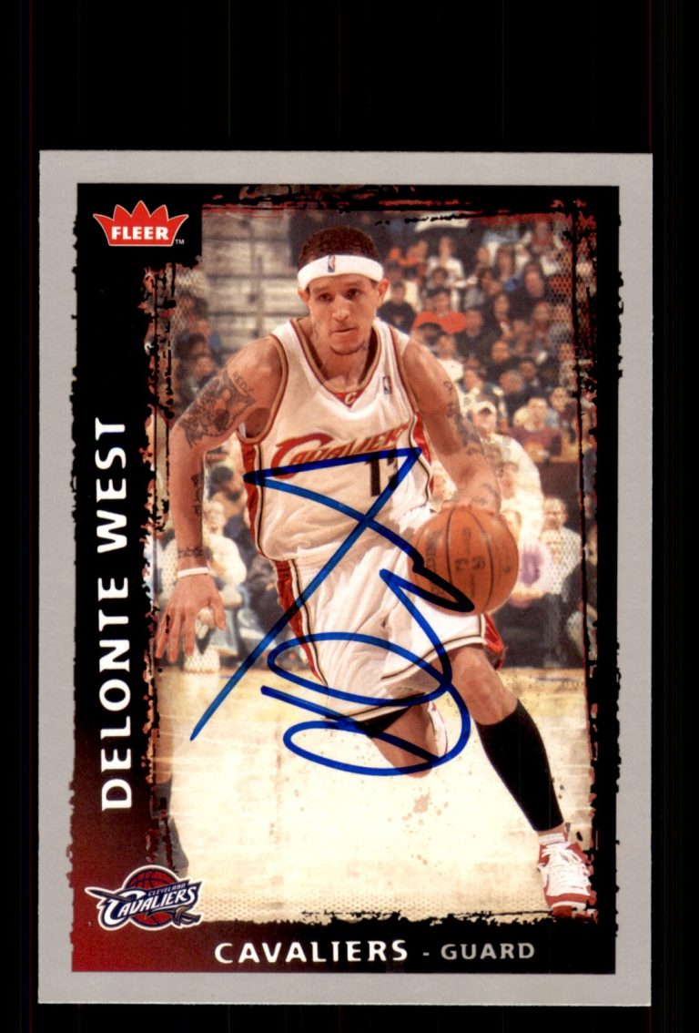 Signed Basketball Card Auto Delonte West 2008-09 Fleer #25 Cavaliers