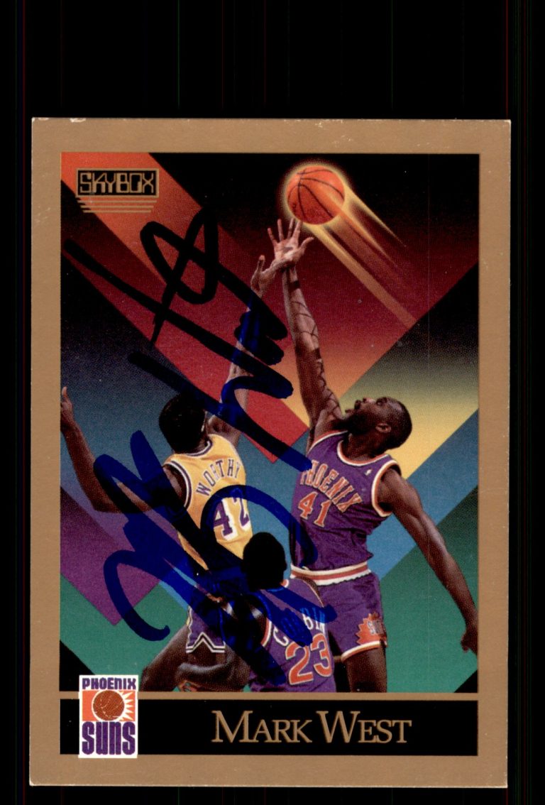 Signed Basketball Card Auto Mark West 1990-91 SkyBox #230 Phoenix Suns