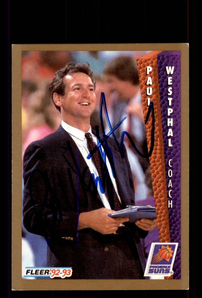 Signed Basketball Card Auto Paul Westphal 1992-93 Fleer #184 Suns