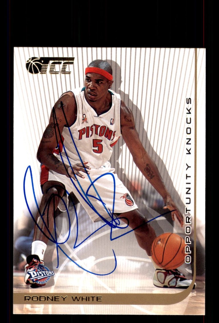 Signed Basketball Card Auto Rodney White 2001-02 Topps TCC #143 Detroit Pistons