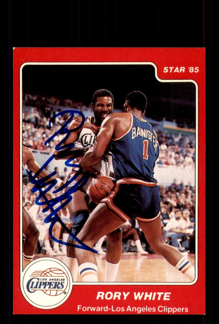Signed Basketball Card Auto Rory White 1984-85 Star #24 Los Angeles Clippers