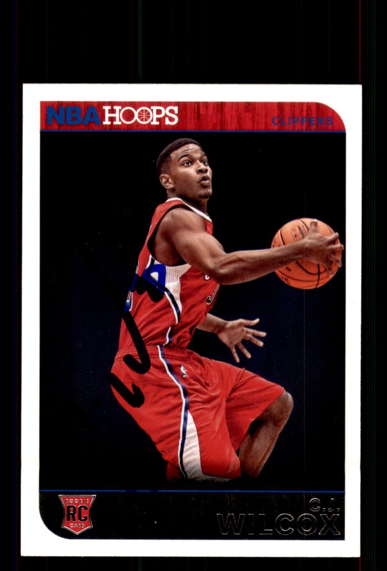 Signed Basketball Card Auto C.J. Wilcox 2014-15 Hoops #283 Los Angeles Clippers