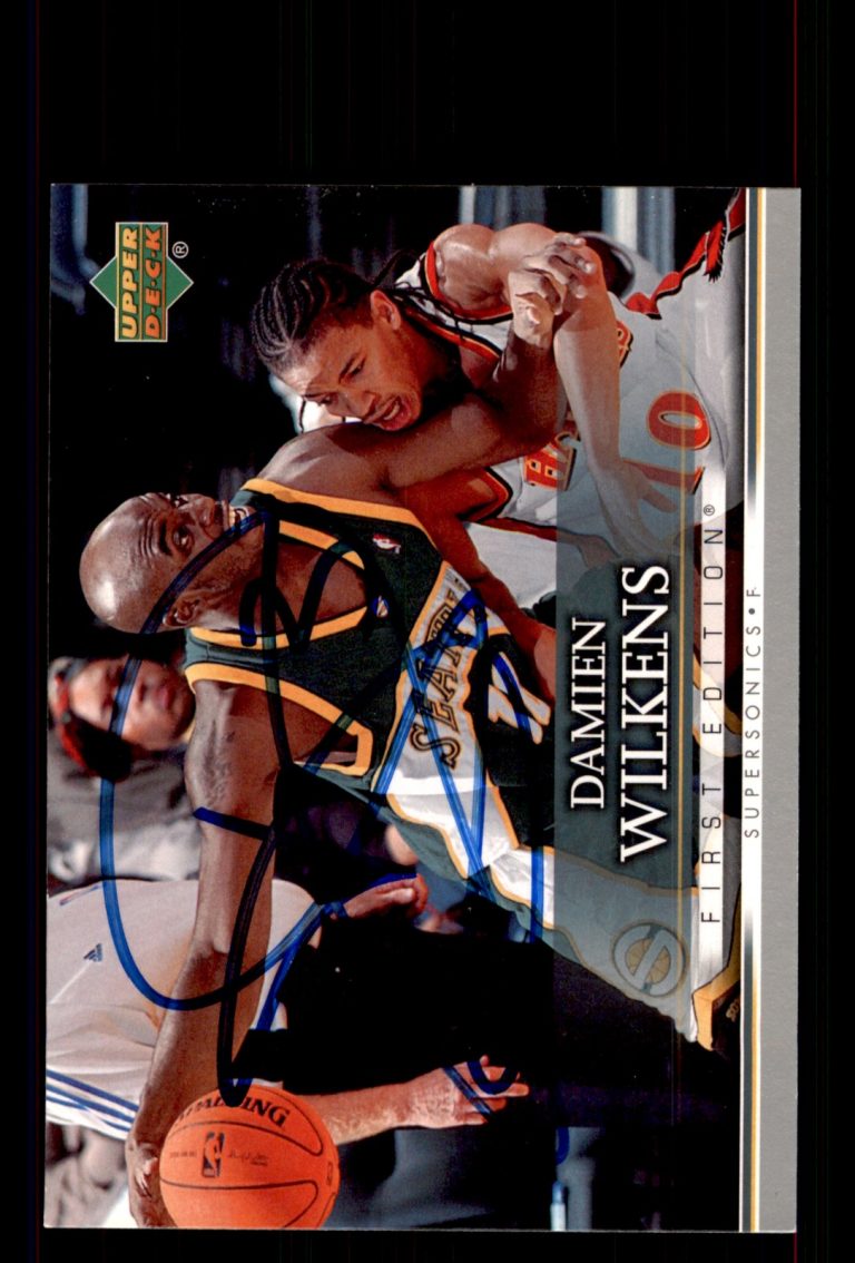 Signed Basketball Card Auto Damien Wilkins 2007-08 Upper Deck First Edition #78