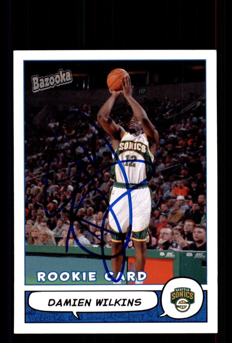 Signed Basketball Card Auto Damien Wilkins 2004-05 Bazooka #179 SuperSonics