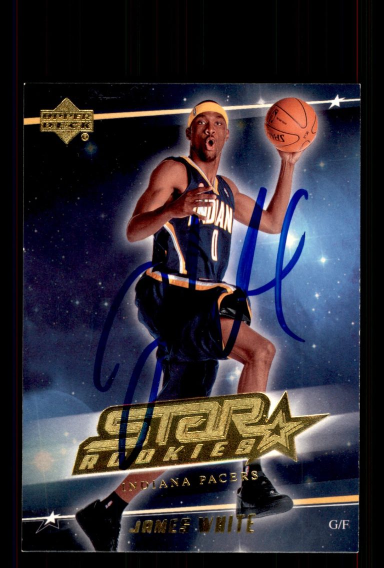Signed Basketball Card Auto James White 2006-07 Upper Deck #229 Indiana Pacers