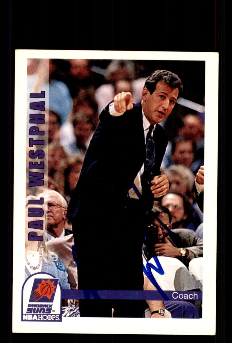 Signed Basketball Card Auto Paul Westphal 1992-93 Hoops #259 Suns