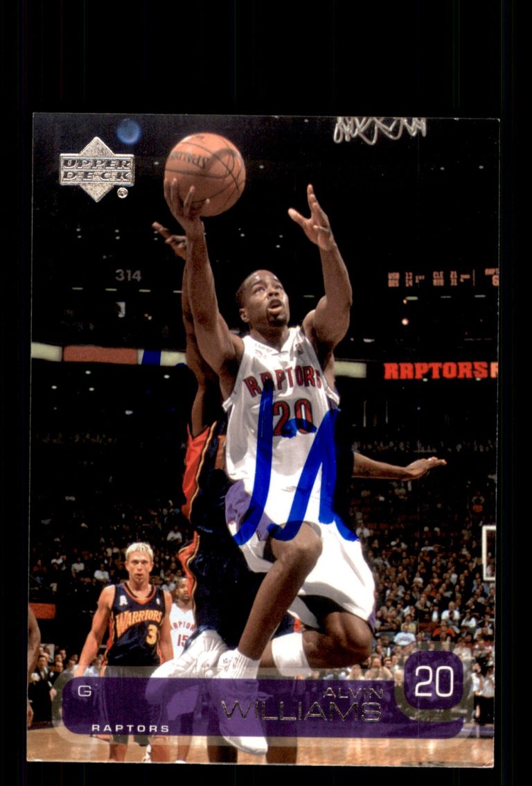Signed Basketball Card Auto Alvin Williams 2002-03 Upper Deck #165 Raptors