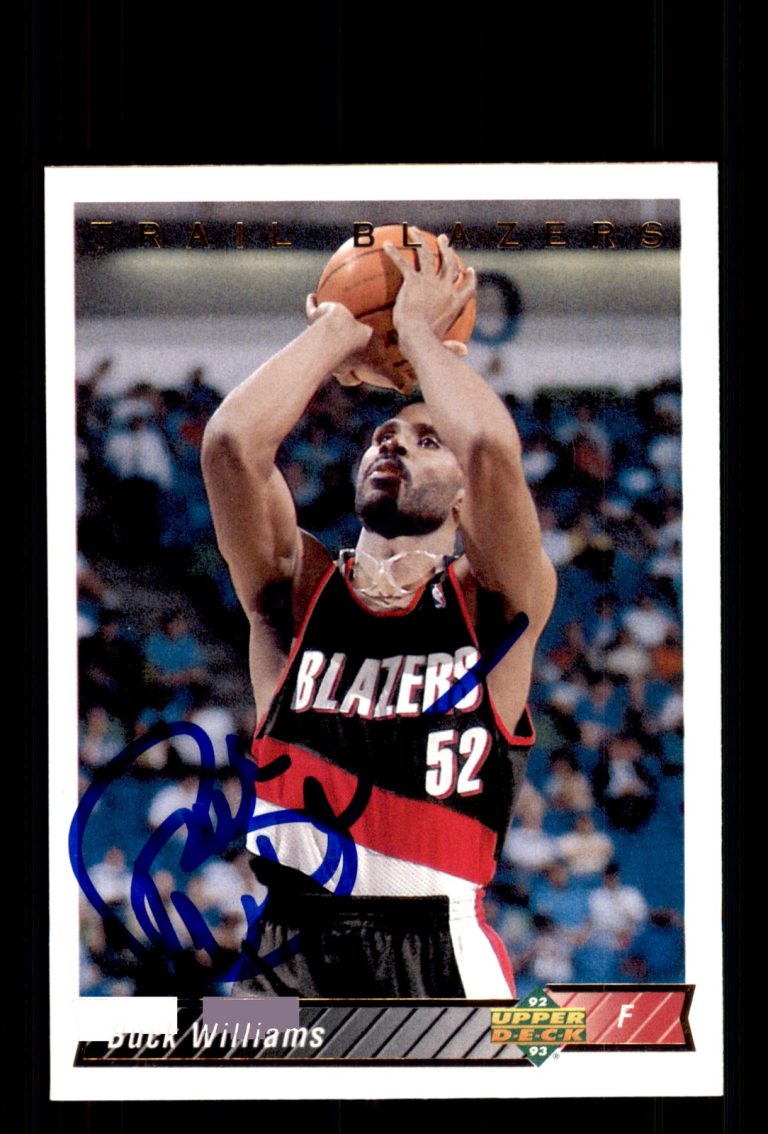 Signed Basketball Card Auto Buck Williams 1992-93 Upper Deck #163 Blazers