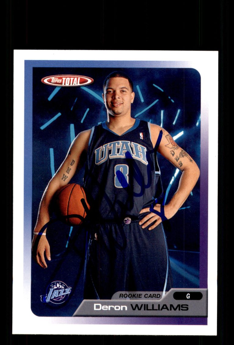 Signed Basketball Card Auto Deron Williams 2005-06 Topps Total #308 Utah Jazz