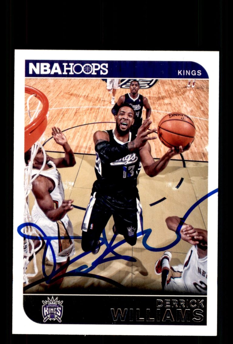 Signed Basketball Card Auto Derrick Williams 2014-15 Hoops #28 Sacramento Kings