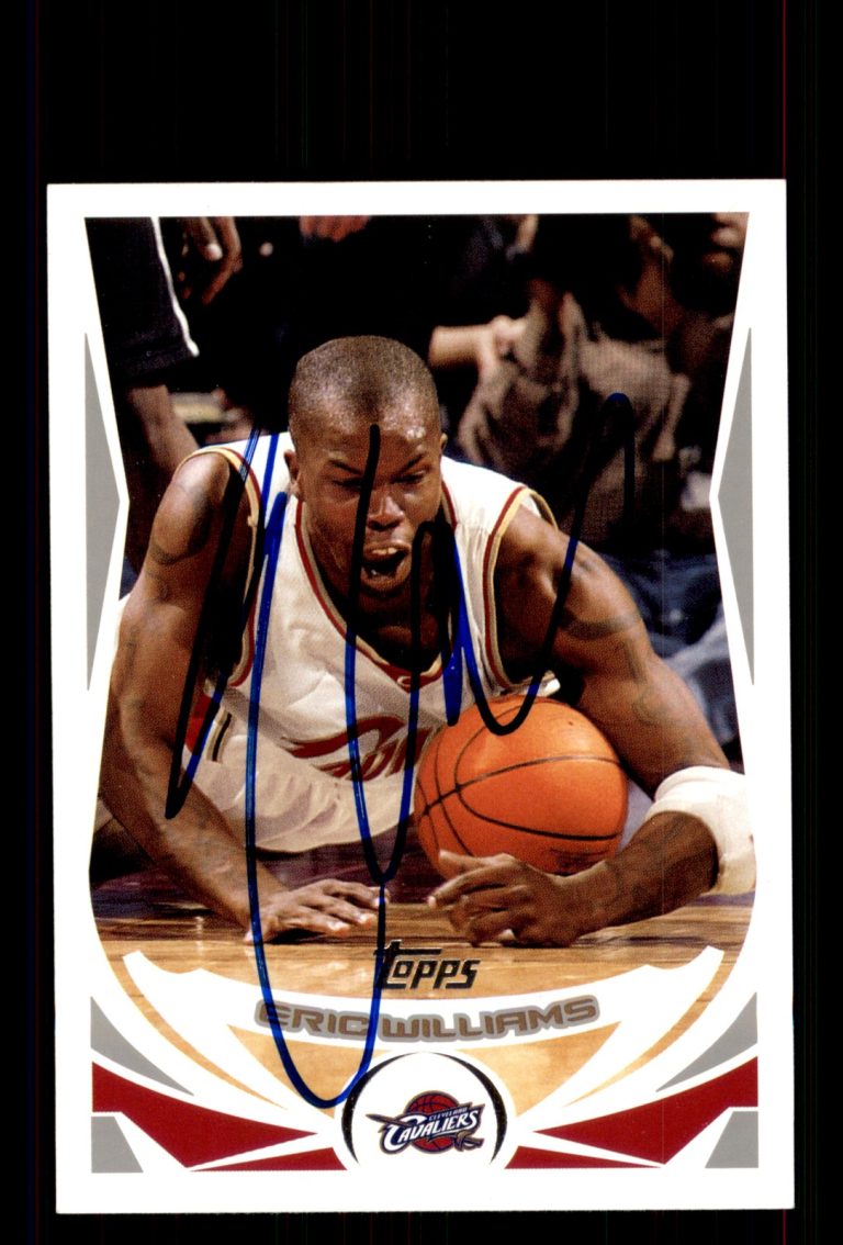 Signed Basketball Card Auto Eric Williams 2004-05 Topps #204 Cleveland Cavaliers