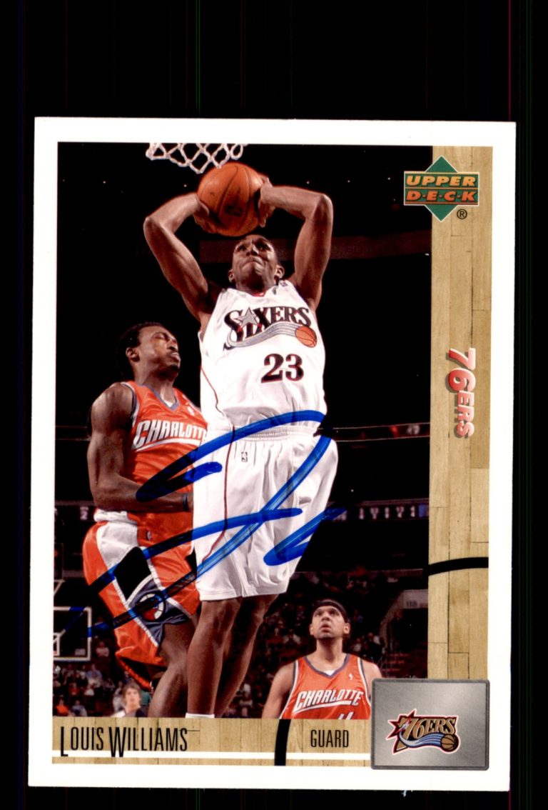 Signed Basketball Card Auto Louis Williams 2008-09 Upper Deck Lineage #153 76ers