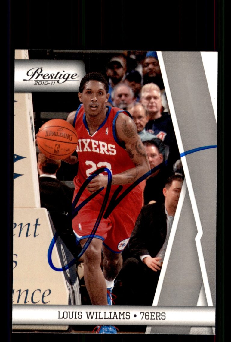 Signed Basketball Card Auto Louis Williams 2010-11 Panini Prestige #91 76ers
