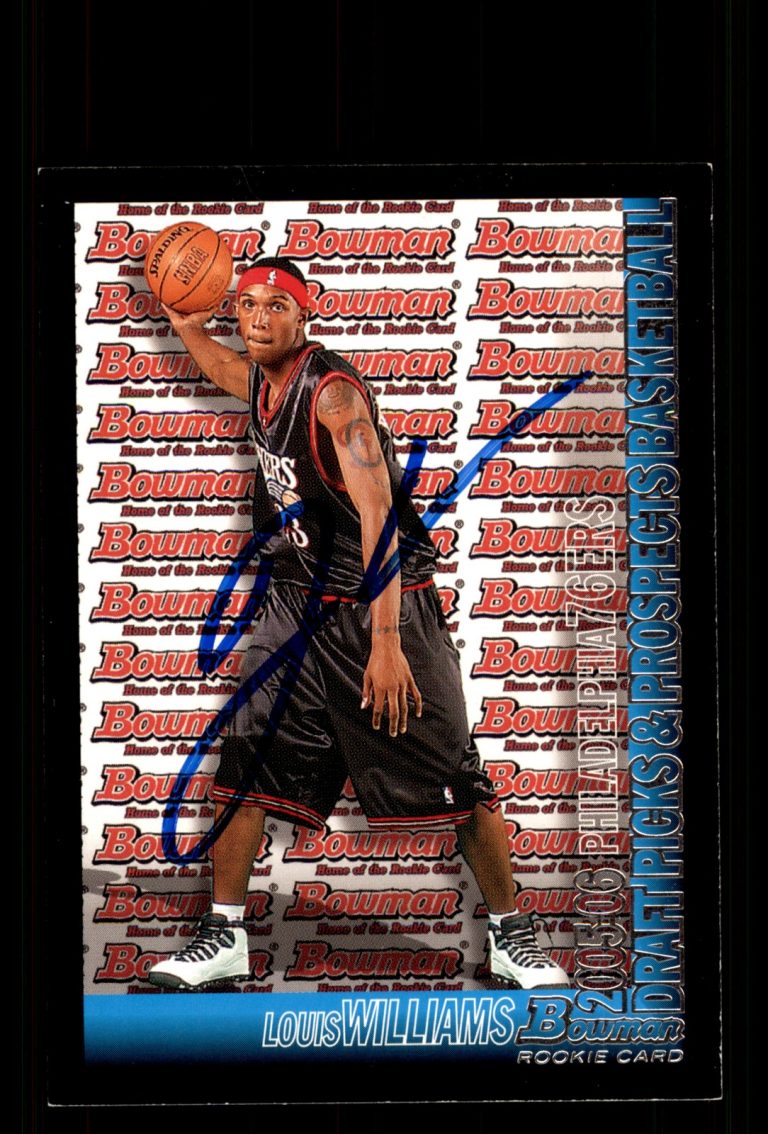 Signed Basketball Card Auto Louis Williams 2005-06 Bowman #135 76ers