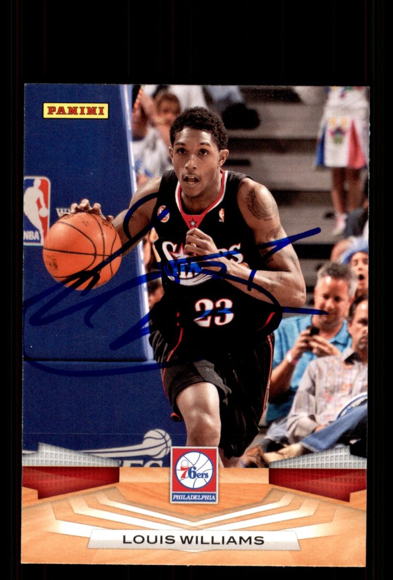 Signed Basketball Card Auto Louis Williams 2009-10 Panini #36 Philadelphia 76ers