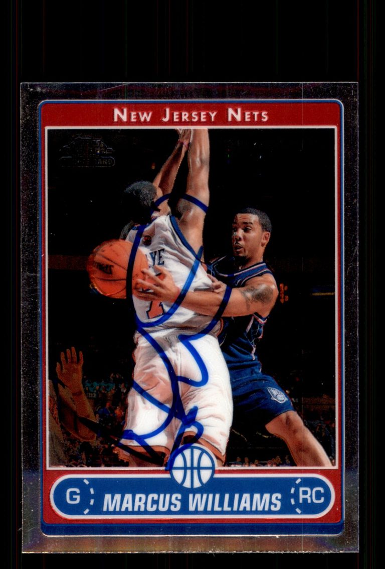 Signed Basketball Card Auto Marcus Williams 2006-07 Topps Chrome #177 Nets