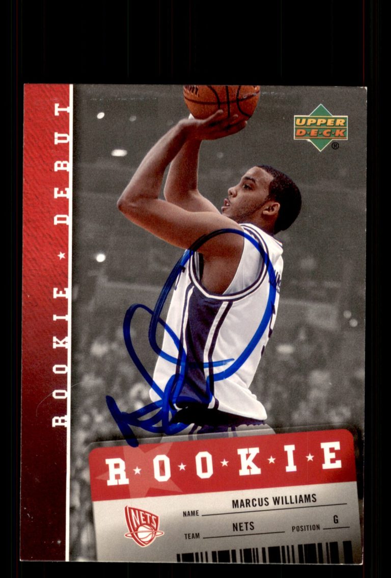 Signed Basketball Card Auto Marcus Williams 2006-07 Upper Deck Rookie Debut #116