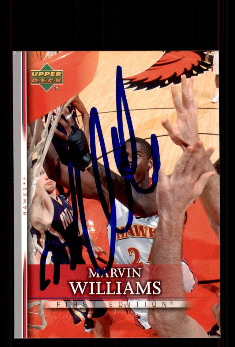 Signed Basketball Card Auto Marvin Williams 2007-08 Upper Deck First Edition