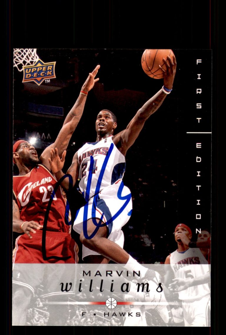 Signed Basketball Card Auto Marvin Williams 2008-09 Upper Deck First Edition #6