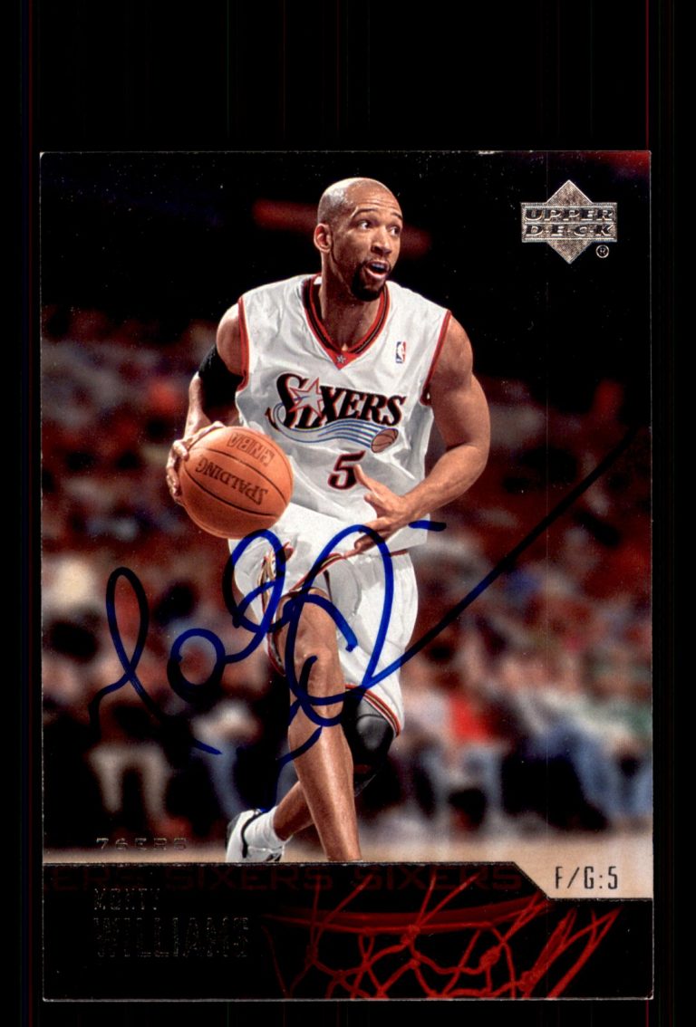 Signed Basketball Card Auto Monty Williams 2003-04 Upper Deck #216 76ers