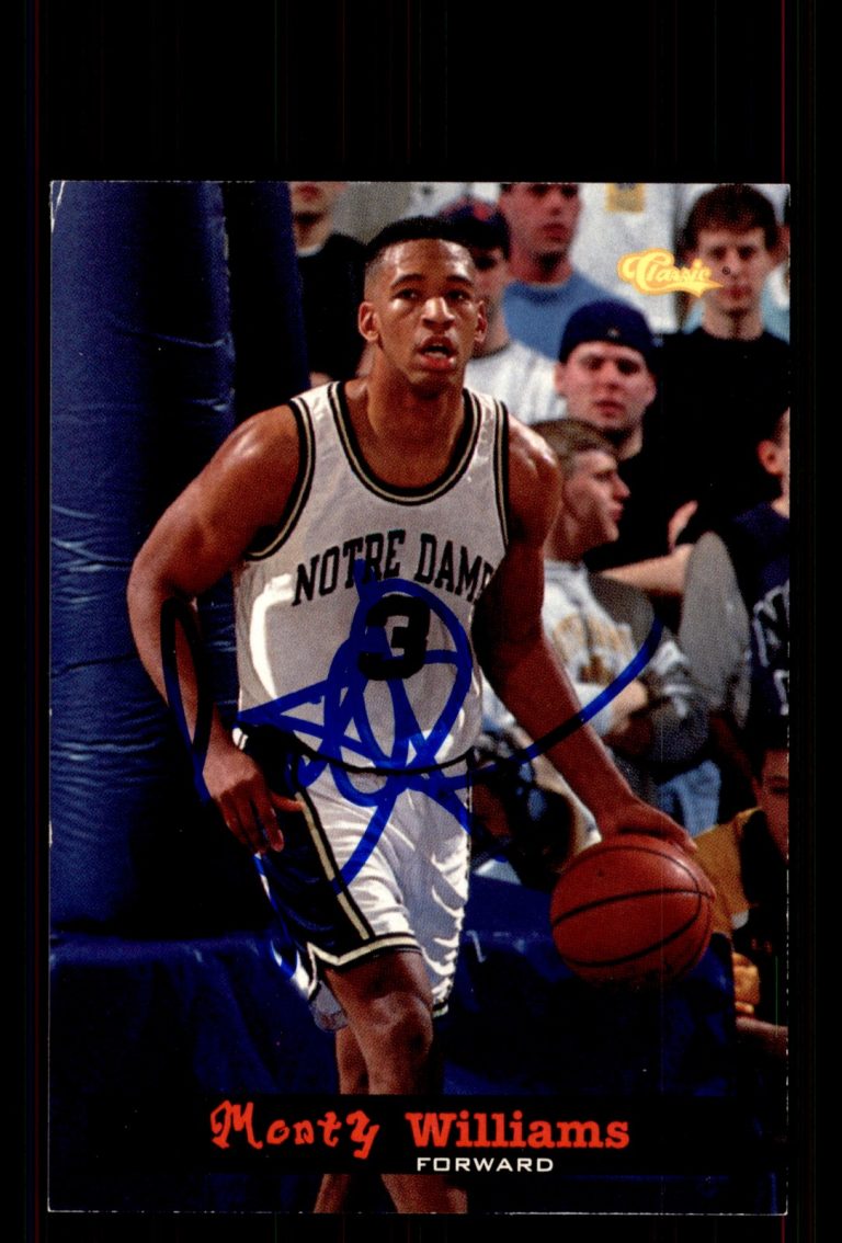 Signed Basketball Card Auto Monty Williams 1994 Classic Draft #26 Notre Dame