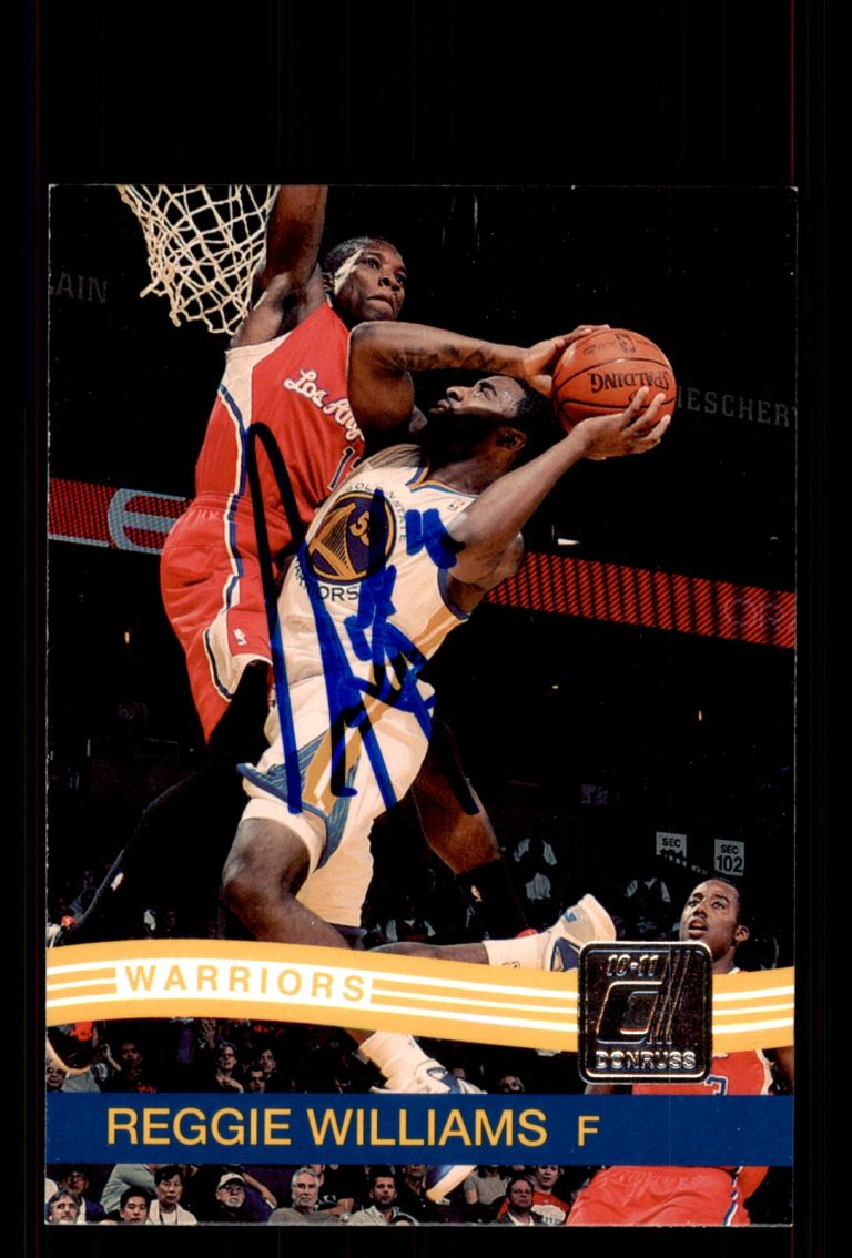 Signed Basketball Card Auto Reggie Williams 2010-11 Donruss #193 Warriors
