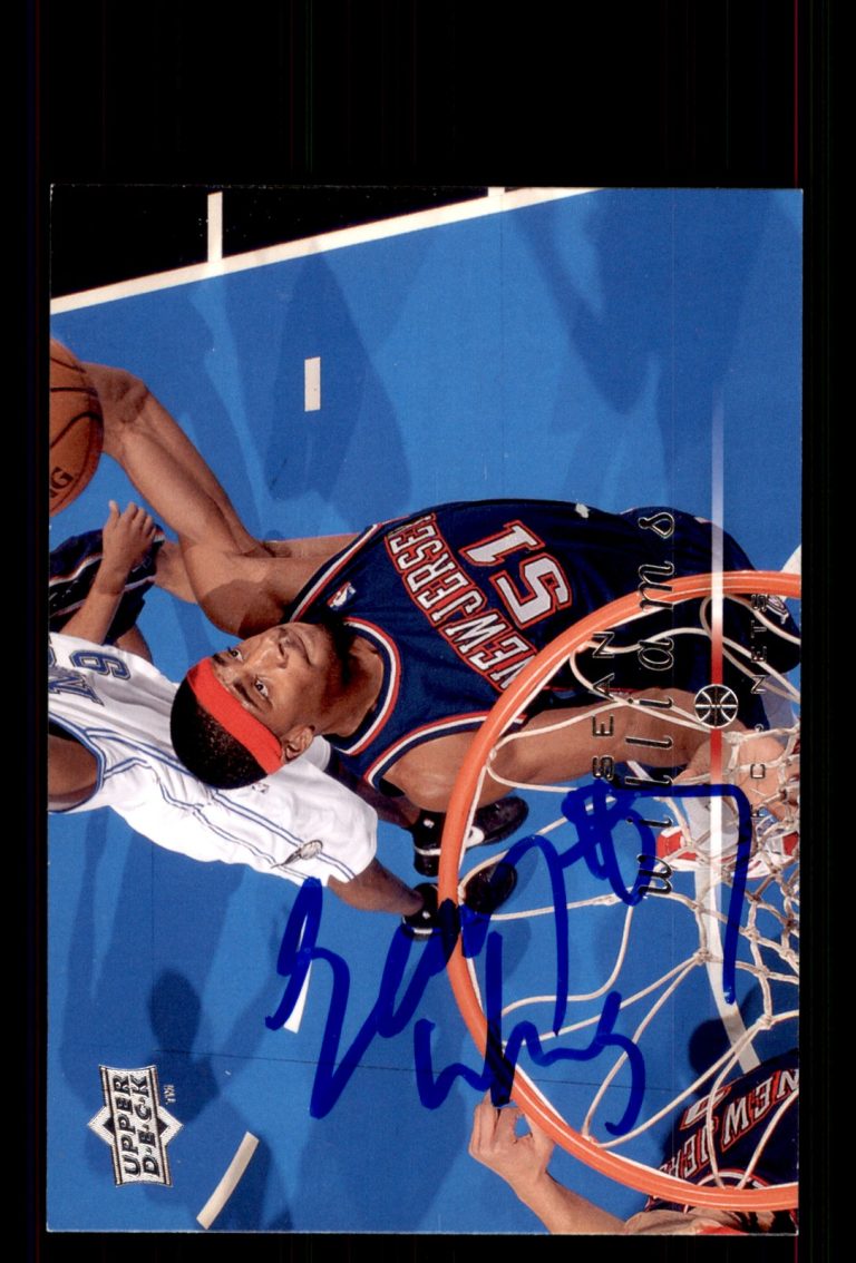 Signed Basketball Card Auto Sean Williams 2008-09 Upper Deck #118 Nets