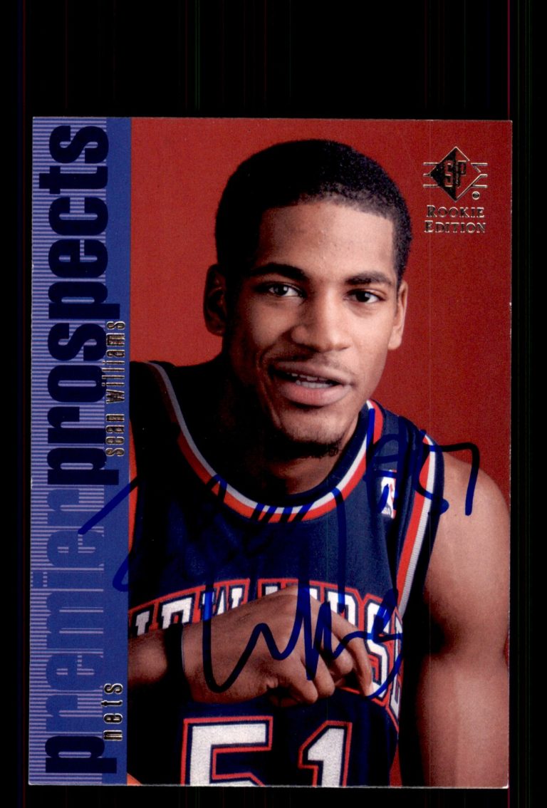 Signed Basketball Card Auto Sean Williams 2007-08 SP Rookie Edition #117 Nets