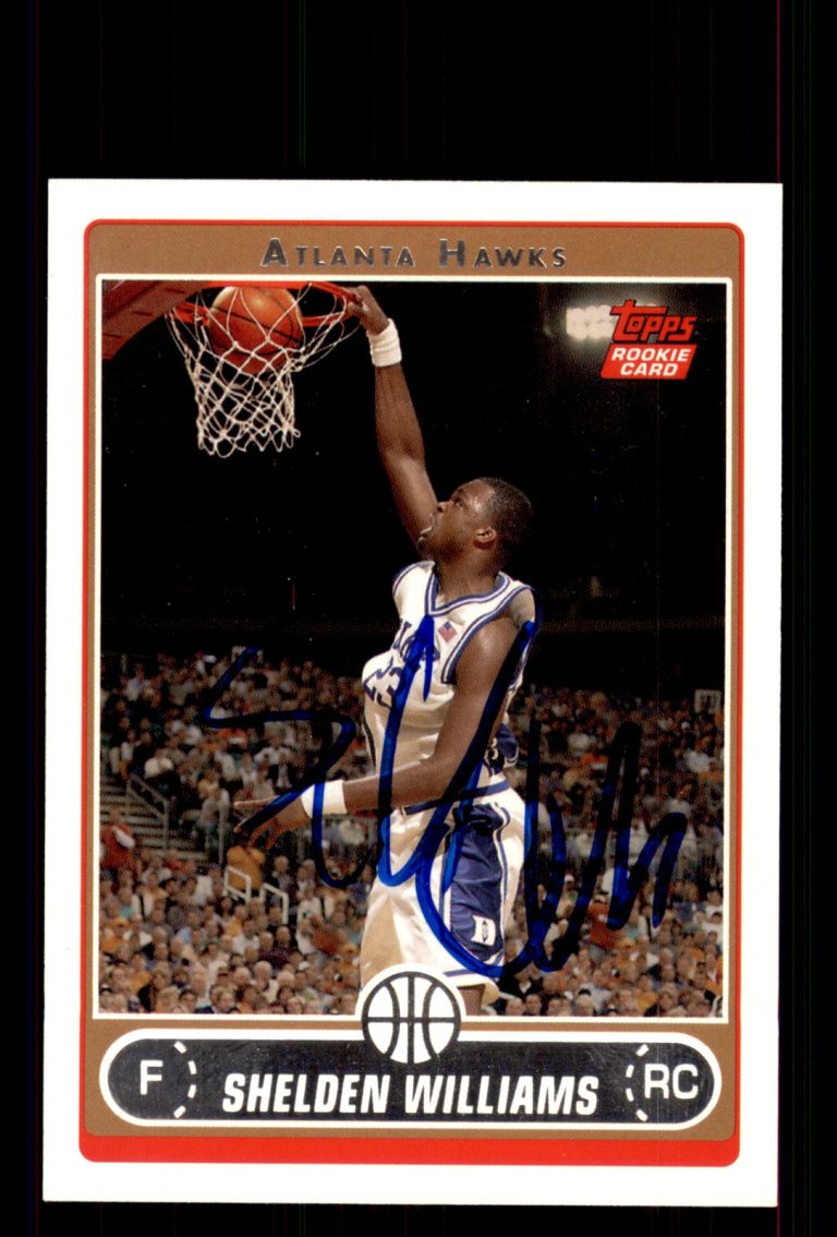 Signed Basketball Card Auto Shelden Williams 2006-07 Topps #218 Atlanta Hawks