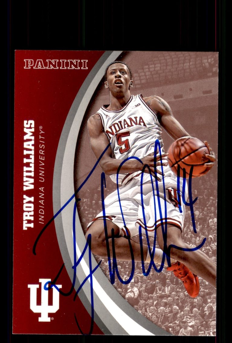 Signed Basketball Card Auto Troy Williams 2016 Panini Indiana Hoosiers #27