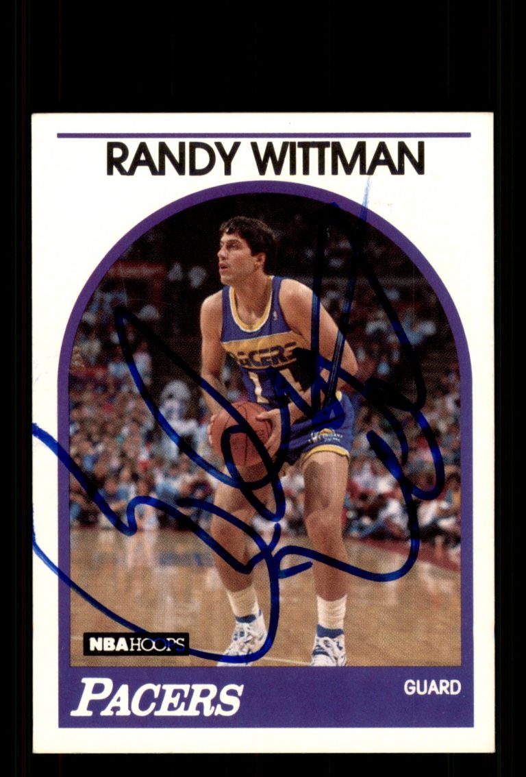 Signed Basketball Card Auto Randy Wittman 1989-90 Hoops #238 Indiana Pacers