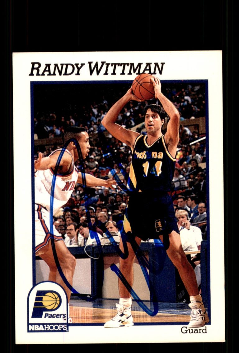 Signed Basketball Card Auto Randy Wittman 1991-92 Hoops #375 Indiana Pacers
