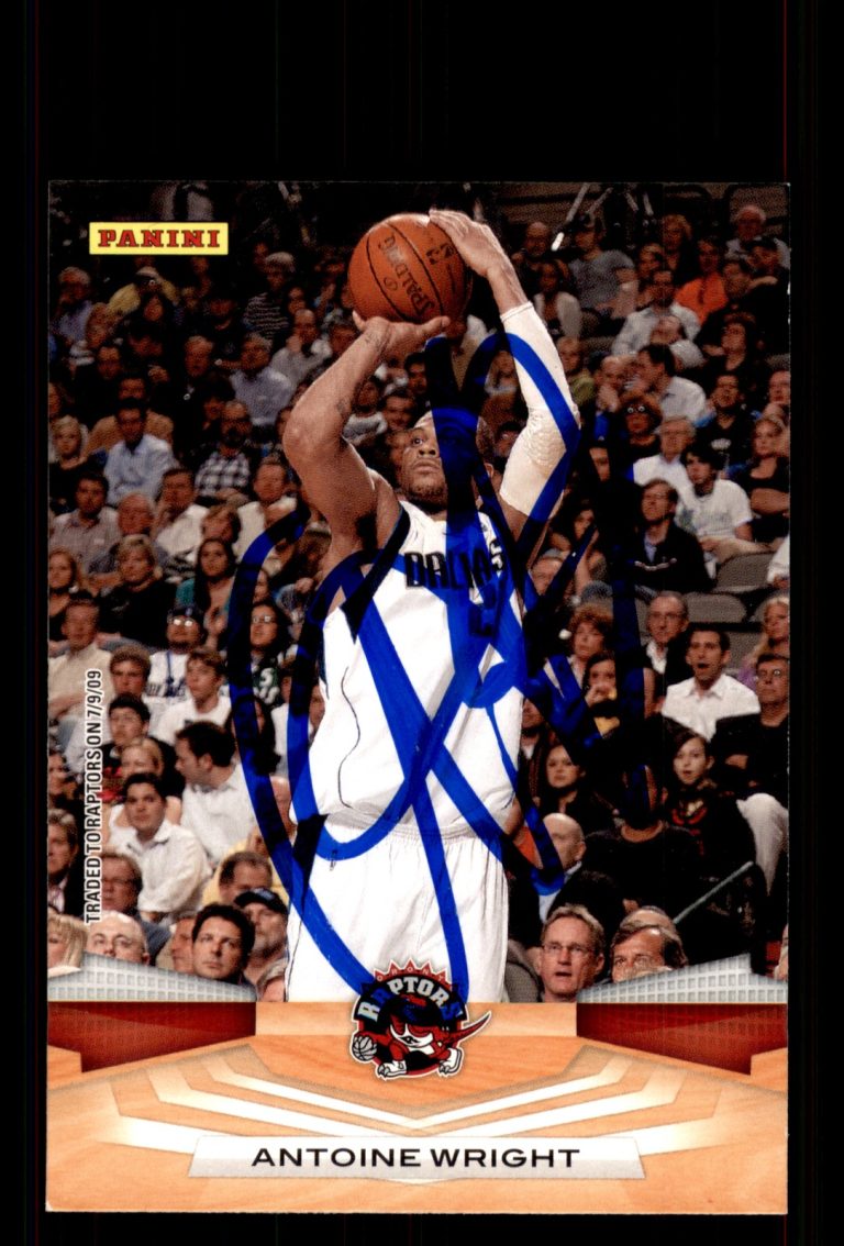 Signed Basketball Card Auto Antoine Wright 2009-10 Panini #50 Toronto Raptors