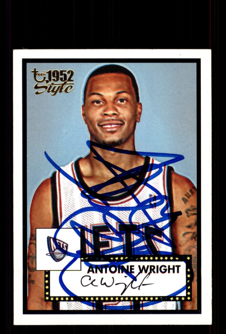 Signed Basketball Card Auto Antoine Wright 2005-06 Topps 1952 Style #142 Nets