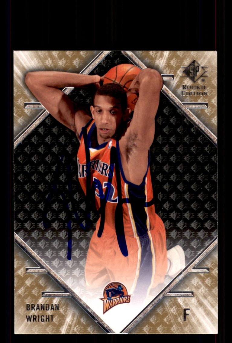 Signed Basketball Card Auto Brandan Wright 2007-08 SP Rookie Edition #90