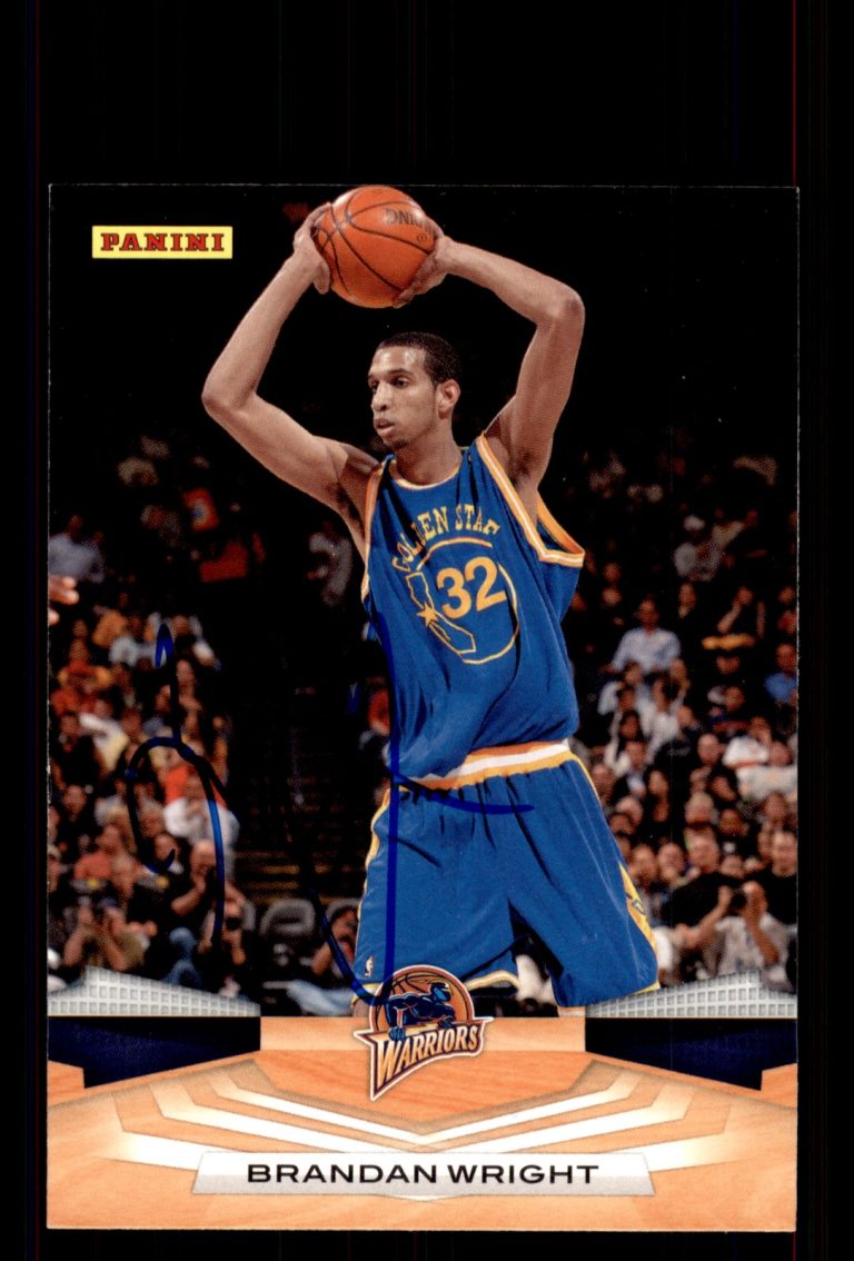 Signed Basketball Card Auto Brandan Wright 2009-10 Panini #249 Warriors