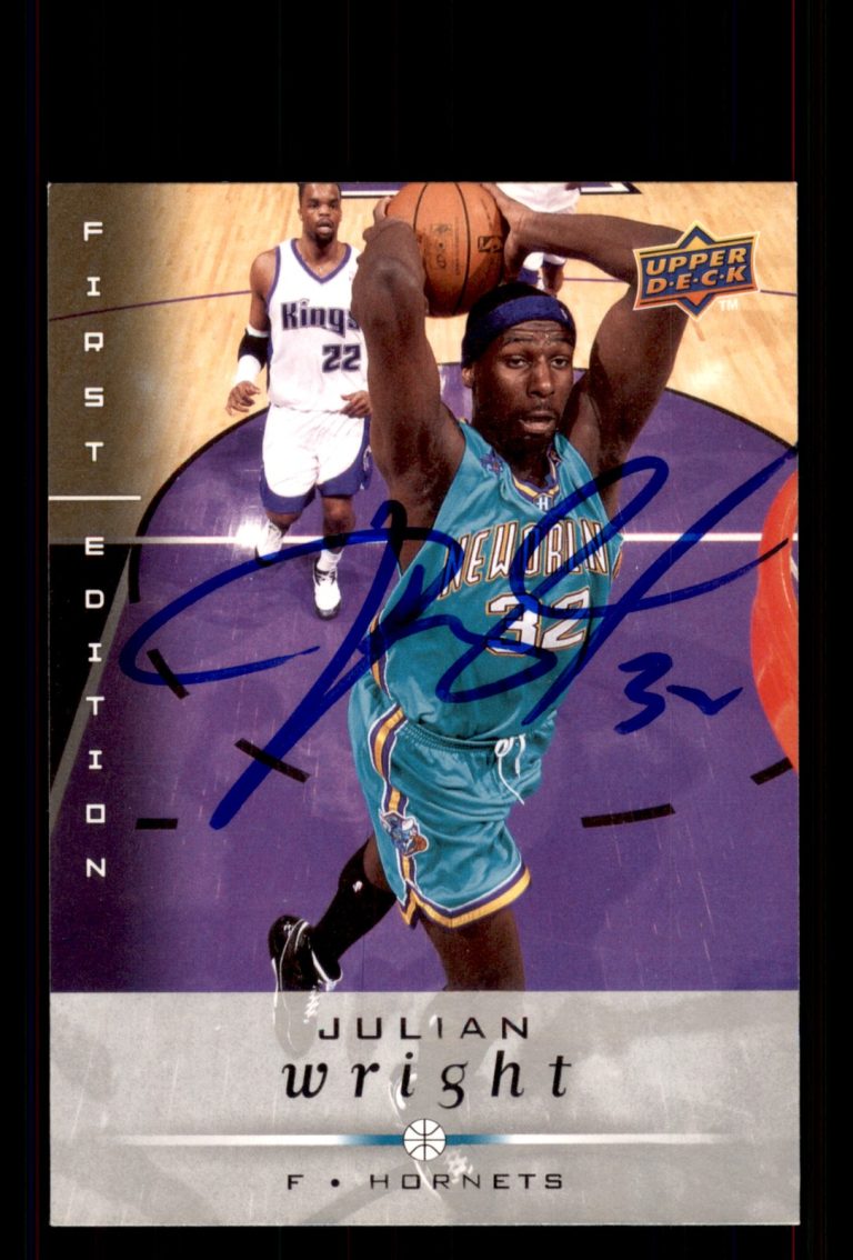 Signed Basketball Card Auto Julian Wright 2008-09 Upper Deck First Edition #129