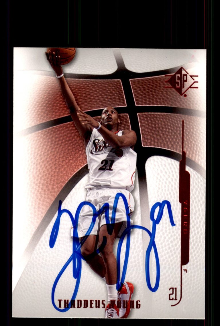 Signed Basketball Card Auto Thaddeus Young 2008-09 SP Authentic #51 76ers