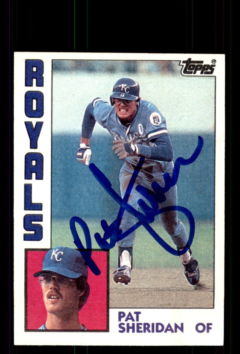 Signed Baseball Card Auto Pat Sheridan 1984 Topps #121 Kansas City Royals