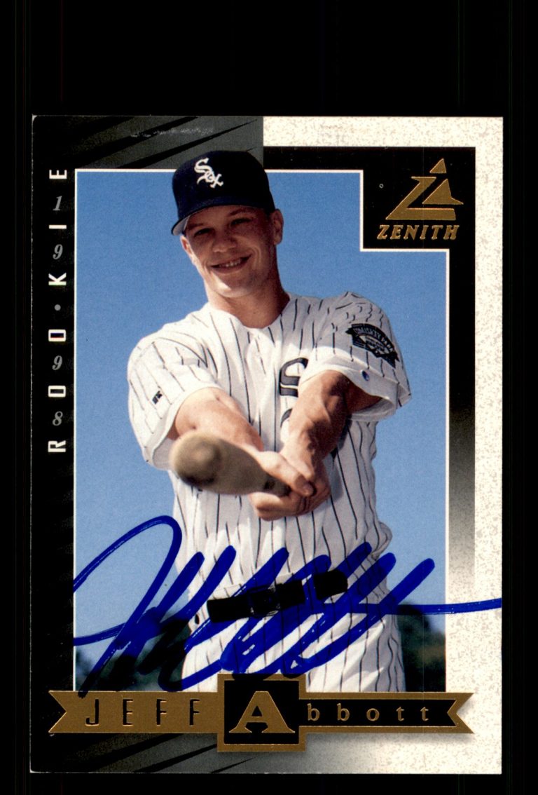 Signed Baseball Card Auto Jeff Abbott 1998 Zenith #98 Chicago White Sox