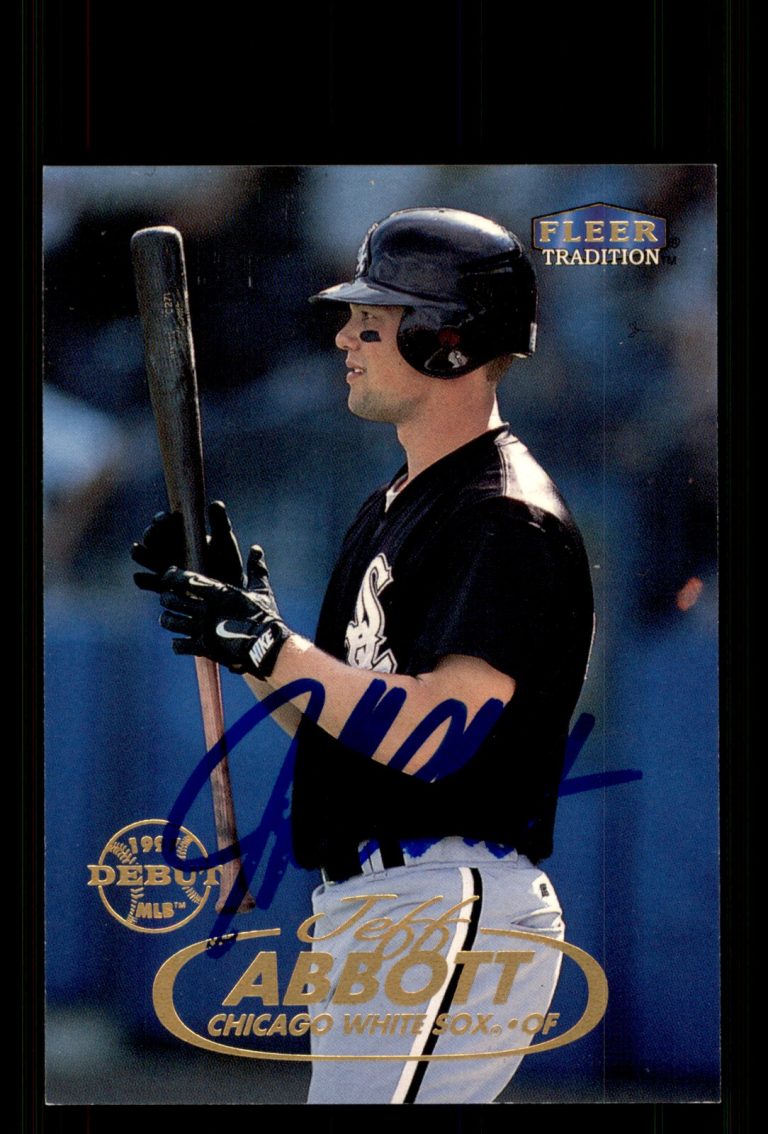 Signed Baseball Card Auto Jeff Abbott 1998 Fleer Tradition #126 White Sox